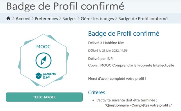 MOOC Comprendre la Propriété Intellectuelle