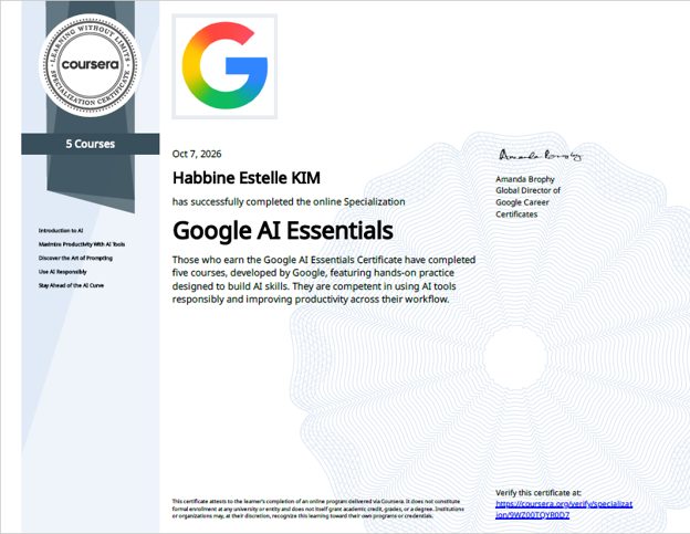 Google AI Essentials · Specialization (5)