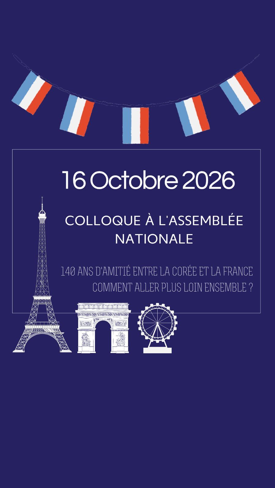 Poster for the colloquium at the Assemblée nationale, 16 October 2026