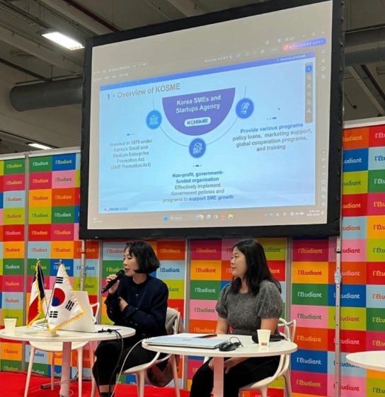 KOSME presentation alongside Habbine Estelle Kim